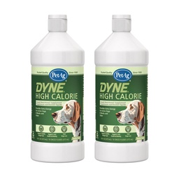 PetAg Dyne High Calorie Liquid Nutritional Supplement for Dogs & Puppies 8 Εβδομάδες και Ηλικιωμένοι - 16 oz, πακέτο των 2 - Υποστηρίζει την απόδοση και την αντοχή - γλυκιά βανίλια γεύση