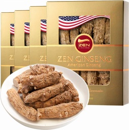 4 Κουτιά Premium Μεγάλη Αμερικανική Ginseng Root (4oz per Box) - Μη ΓΤΟ, Gluten Free Wisconsin Ginseng. Ενισχύει την Ασυλία, την Ενέργεια και την Σταμίνα για Άντρα & Γυναίκες