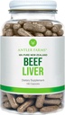 Antler Farms - 100% Pure New Zealand Beef Liver, 180 Capsules, 500 mg - Grass Fed, Cold Processed Supplement, Pure and Clean rBGH Free, No Fillers veya Katkılar