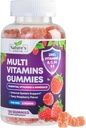 A, C, D, E, B12, çinko - Kadınlar ve Erkekler için Günlük Yetişkin Gummy Vitaminler ve Mineraller, Immune Support Gummy Multivitamins Supplement, Multi Vitamin for Yetişkinler - 120 Gummies