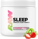 RAW Natural Sleep Aid Supplement - Rahatlama Yenir & Mood Support with Melatonin, Magnezyum, çinko, L-Tryptophan & Lemon Balm Extract to Relax & Calm The Mind & Body - 30 Services, Strawberry Kiwiwi