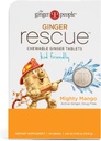 The Ginger People Ginger Rescue® Chewable Tablets Drug Free Digestive Health, 5. 5 oz Chewable Tablets, Mighty Mango Flavor, Kid Friendly, 0.55 Oz, 24 Count (Pack of 1)