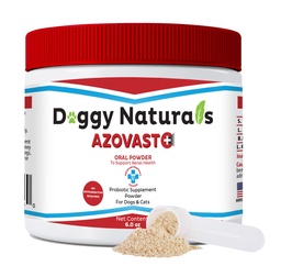 Azovast Plus Συμπλήρωμα για την υγεία των νεφρών για σκύλους & γάτες, στοματική σκόνη (6 Oz) - (120 Δόσεις / Jar) ΟΧΙ Απαιτούμενη ψύξη - Βοήθεια Υποστήριξη Παιδική λειτουργία & Διαχείριση Νεφρικών τοξινών (Made in U.S.A) (6 Oz)