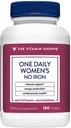 The Vitamin Shoppe One Daily Women's Multivitamin with No Iron, 2,000IU Vitamin D3, Multi-Mineral Supplement, Supports Energy Production, Supports Cardiovascular and Immune Health (180 Tablets)