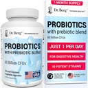 Dr. Berg Probiyotik Supplement (60 Milyar CFUs) - Ease Occasional Constipation, Diarrhea, Gas & Bloating* - Pre and Probiyotiks for Digestive Health - 30 Probiyotik Capsules
