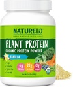 NATLO Plant Protein Toz, Vanilla, 22g protein - Non-GMO, Vegan, No Gluten, Süt, ya da Soy - Yapay Flavors, Sentetik Renklendirme, Preservatifler, veya Katkılar - 20 Hizmetler