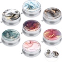 7PCS Round Pill Box Case, ULENDIS 3 Διαμέρισμα Φορητό χαριτωμένο ταξιδιωτικό χάπι περίπτωση Ιατρική Tablet κάτοχος βιταμίνης Organizer, Διακοσμητική Ζωγραφική Φάρμακα Αποθήκευση εμπορευματοκιβωτίων για την αγορά Pocket Ταξιδιωτικό δώρο