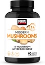 Force Factor Modern Mushrooms Capsles, Mushroom Supplement with Lions Mane, Turkey Tail, & Cordyceps to Support Energy, Focus, Immunity, & Digestion, 90 Καψάκια λαχανικών