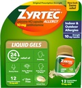 Zyrtec 24 Saat Alerjisi Sıvı Gels, Cetirizine HCl Antivirüs Tıpı Runny Nose, Sneezing, Itchy Eyes & More, 12 Kont
