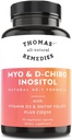 Thomas'ın tüm doğal remedies Myo Inositol Supplement & D-Chiro Inositol Comb ile Folate ve Vitamin D3, 40 to 1 Oran, Non-GMO, No Fillers, CoQ10, 90 Vegan Capsules