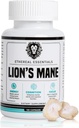 Lions Mane Mushroom Cognition Capsules (120 Count) - Mushroom Powder Lion's Mane Extract - Brain Vitamins - Cognition - Focus Supplement