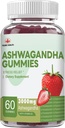 YiLing Ashwagandha Gummies for Women & Men, 3000 Mg High-Potency Ashwagandha Root Extract Ενισχύει την ενέργεια, βελτιώνει τον ύπνο, ανακουφίζει το άγχος και ηρεμεί Mood, 60 Count Strawberry Flavor Ashwagandha
