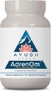 Ayush Herbs AdrenOm - Ayurvedic Adrenal και άγχος-υποστήριξη συμπλήρωμα για τις γυναίκες & άνδρες, Ashwagandha & Eleuthero για την υποστήριξη Adrenal ισορροπία, Γνωστική λειτουργία & ηρεμία - 90 κάψουλες χορτοφάγων (1 κόμης)