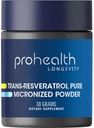ProHealth Longevity Micronized Trans Resveratrol Toz 30 Grams - 98 Saf İlaç Grade, Scoop başına 1000 mg, Superior Abpole ve Bioavailability