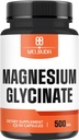 Magnezyum Glycinate Tamam% 20 Purified - Beyin Sağlığı, Kemik Sağlığı, Enerji Üretimi, Rahat Mood & Kas - 90 Capsules - 100 mg Elemental Magnezyums sağlamak