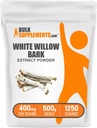 BulkSupplements.com White Willow Bark Ekstra Toz - Herbal Supplement, White Willow Bark Toz - Gluten Free, 400 mg per Service, 500g (1.1 lbs) ( 1 paket)
