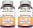 Amazing Formulas Berberine 1000mg Per Serving Capsules Supplement 