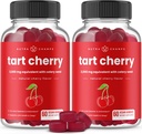 NutraChamps Tart Cherry Gummies - 3000 mg Tart Cherry Genery Tohumu - Uric Acid Cleanse Supplement - Antioksi, Joint Comfort, Flexality, Immune Health, Sleep - 60 Vegan Gummies (2-Pack)
