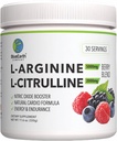 L-αργινίνη 5000mg + L-Citrulline 2000mg Complex Powder Supplement - Nitric Oxide Booster - Heart Health, Blood Flow, Energy & Endurance - 30 Services (Berry Blend)