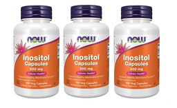 NOW Τρόφιμα Ινοσιτόλη 500mg, 100 Κάψουλες (πακέτο των 3)