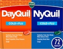 Vicks DayQuil & NyQuil Co-Pack, Ψυχρή & Γρίπη Ιατρική, Ισχυρή Multi-Συμπτώματα Μέρα & Νυχτερινή Ανακούφιση για Πονοκέφαλο, Πυρετό, Πονηρό Λαρύγγι, Ανηλίκους & Πόνους, & Βήχας, 72ct