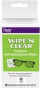 Flents Lens Wipes, Wipe ‘N Clear, 20 Kont, Pre-Moistated, Streak-Free, Safe for Gözlükler, Anti-Fog, Gentle Temizlik, Clear Vision, Bireysel olarak Amerika'da Yapıldı