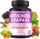 Artichoke ile Artichoke Capsules, Papaya, Apple Pectin ve More - 3 Ay için 90 Capsules