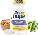 Alpha GPC 500 mg, Alpha GPC Supplement - Supports Memory and Cognitive Function - 180 Veggie Capsules, ABD'de Yapıldı