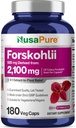 NusaPure Forskohlii 4:1 Extract, 525 mg Ισοδύναμο με 21,00 mgper Veggie Caps - 180 Caps (Μη ΓΤΟ, Χωρίς γλουτένη)