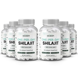 Βιολογικός Ωκεανός Ένα-Per-Day Shilajit για άνδρες και γυναίκες - Φυσικό και ισχυρό Shilajit συμπλήρωμα για την ηλικία-αποπροσανατολισμός, δύναμη των οστών, υποστήριξη ορμονών και περισσότερα - 6 μπουκάλια Shilajit κάψουλες