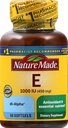 Nature Made Vitamin E 450 mg (1000 IU) dl- Alpha Softgels, 60 Count for Antioxidant Support (Packaging May Vary)