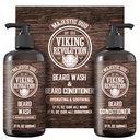 Viking Devrimi, Argan Oil ve Jojoba Oil ile Erkekler için Ayırma ve Ayıd Care Beard Shampoo ve Cardd Oil (17oz, Majestic Oud) ile Ayırt Edilmiş Zeytinyağı ve Şükrümer