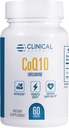 Klinik Etkileri CoQ10 Supplement - Coenzyme Q10 200 mg - 30 Günlük Supply - Ubiquinone Antioksit Health, Cognitive Functions and Energy Support - 1 Capsule a Day - Made in the USA