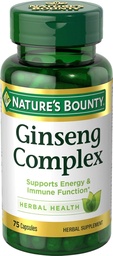 Ginseng by Nature's Bounty, Ginseng Complex Κάψουλες Υποστηρίζει Ζωτικότητα & Ανοσολογική Λειτουργία, 75 Κάψουλες