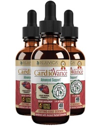 Rejuvica Health CardioVance - Συμπλήρωμα υποστήριξης καρδιάς - Liquid Delivery for Better Abvortion - Hawthorne, Hibiscus, Arjuna, Olive Leaf & More!
