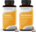 Metabolism Kilo Control & Energy Boosting Supplement - Natural Appetite Suppressant - Curbs Cravings - Green Tea, Coffee Bean, Chromium, Cacao & Theobromine - 130 Capsules
