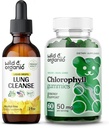 Άγρια & οργανική πλύση πνεύμονα Βάμμα 2 fl oz & Chlorophyl Gummies 60 μάσημα