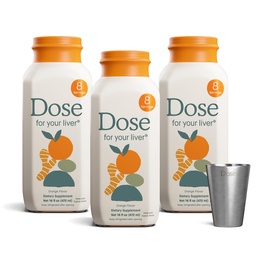 DOSE για το συκώτι σας καθαρισμού Detox & επισκευή, Φτιαγμένο με οργανικό συμπλήρωμα γαϊδουράγκαθο γάλακτος με κουρκούμη, πικραλίδα, τζίντζερ, και πορτοκαλί, υποστηρίζει υγιή λειτουργία ήπατος, μπουκάλι 16oz, 3 πακέτο (3 εβδομάδα προμήθεια)