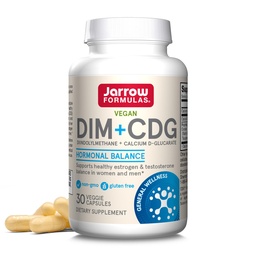 Jarrow Formulas - DIM + CDG Veggie Κάψουλες - 30 Count - DIM & CDG συμπλήρωμα - Για την ισορροπία ορμονών - Μη ΓΤΟ - Χωρίς γλουτένη