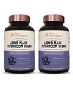 Live Conscious Lions Mane Mushroom Supplement Capsules for Brain Support w/Lion's Mane, Cordyceps, Reishi, and Turkey Tail Mushrooms - Συμπληρώματα Γνωστικής Μνήμης για το Brain (2-Pack)