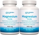 Magnezyum Oksit 400 mg [High Potency] Supplement | 2 Pack - Toplam 240 Tablet