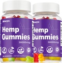 2-Pack Hemp Gummies Ekstra Güçlü - 30.000 mg Yüksek Potency - Omega 3-6-9'da Zengin - Hemp Oil ile Infüzyon - 3rd-Party Tested - ABD'de Made in USA