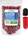 XPRS Nutra Boyutu 4 Boş Kapsüller - 500 Kont Küçük Boş Gelatin Capsules - Pills DIY Capsule - Do-It- Yourself Supplements (Black/Red)