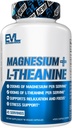 Evlution Nutrition Magnesium + L-Theanine - Natural Relaxation & Focus Support - 200mg Magnesium + 100mg L-Theanine - Vegan & Non-GMO - Dietary Supplement - 45 Servings - 90 Veggie Capsules