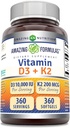 Amazing Formulas Vitamin D3 10000 IU με βιταμίνη K2 200 Mcg 