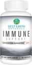 Best Earth Naturals Immune Support Supplement - Multi Vitamins for Adults with Vitamin C 30mg, Vitamin E 30 Iu, Turmeric, Mushroom, Garlic Supplement & More - 60 Κάψουλες