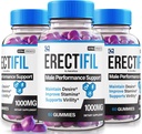 (3 Pack) Erectifil Gummies, Erectifil 1000 MG Gummies, All-Doğal Formula Support for Men, Premium Erkek Supplement for General Health and Peak Performance, Erecfil Gomitas Yorumlar (180 Gummies)