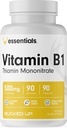 Bucked Up Vitamin B1 500 mg Capsules, Essentials (90 Hizmet)