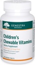 Genstra Brands Children's Chewable Vitamins | Vitamin-Mineral Supplement | 100 Chewable Tabletler | Doğal Papaya ve Orange Flavor