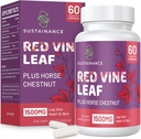 Red Vine Leaf Extract 1400mg & Horse Chestnut Extract 100mg Συμπλήρωμα διατροφής για το πόδι, το βόδι, την κυκλοφορία, την καρδιά, το δέρμα (60 κάψουλες)